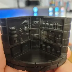 Solo Mini Wall Display - Alchemist Laboratory Backdrop For Miniature