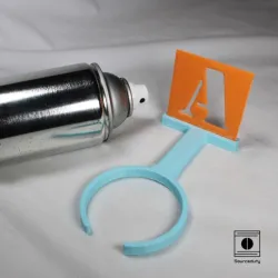 Spray Paint Can Stencil Holder