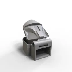 Star Wars-Inspired 3D Printed Box with Mandalorian Mask Lid