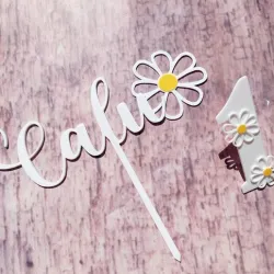 toppers birthday cake toppers num1 calu margarita flor