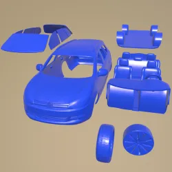 VolksWagen Golf Variant 2010 PRINTABLE CAR IN SEPARATE PARTS