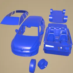 Volkswagen Golf variant 2014 PRINTABLE CAR IN SEPARATE PARTS