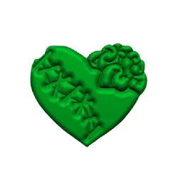 Zombie Brain Heart STL FILE FOR 3D PRINTING - LASER CNC ROUTER - 3D PRINTABLE MODEL STL MODEL STL DOWNLOAD BATH BOMB/SOAP