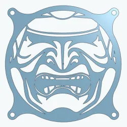 120mm Fan Cover - Samurai Mask