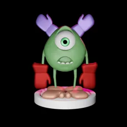 Bob Razowski Monster Inc Christmas Style Fan Art