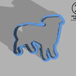 Border Collie Dog FONDANT AND COOKIE CUTTER FOR BAKING