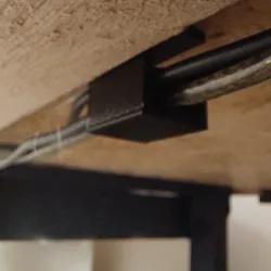 Cable organizer to hide under the desktop