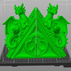 Castle Dragons Gothic Decor Decorative Bookends Statues