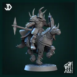 Chaos Rider - A - Rider with warpickaxe and shield - Pre-supported