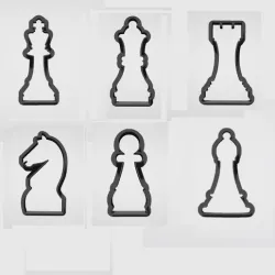 Chess cookie cutter set