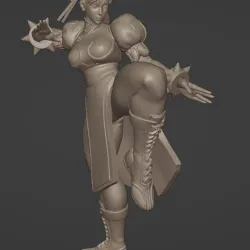 Chun Li Kicking Pose