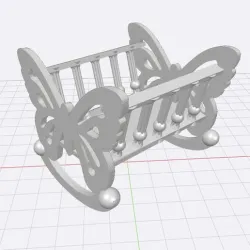 Cradle with butterfly - miniature