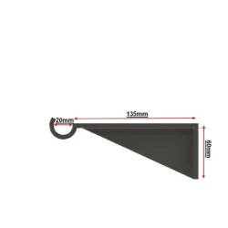 Curtain rod door bracket