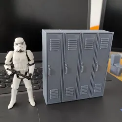 CUSTOM LOCKER for 3.75 Inch 1:18 Star Wars SCI FI FIGURES DIORAMA