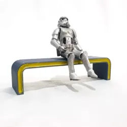 CUSTOM Sci Fi Acid Rain Bench for 3.75 in and 6 In SCI FI FIGURES DIORAMA