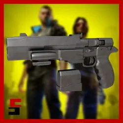 Cyberpunk 2077 Malorian Arms 3516 Pistol Prop Cosplay