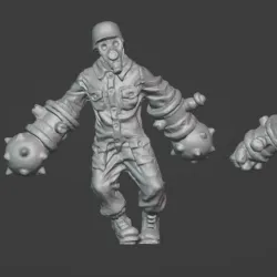 DUST 1947 - AXIS - BLUTKREUZ KORPS ZOMBIE SQUAD PROXY (Gas Masks) (Supported)