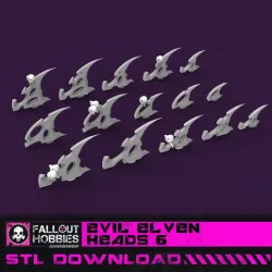 EVIL ELVEN RAIDER BLADES STL FILE