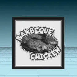 food sign - bbq chicken tile