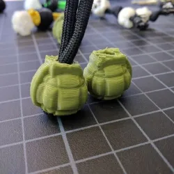 Grenade Bead and Zipper Pulls