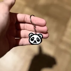 Keychain Panda face // keychain panda face // llavero panda carita
