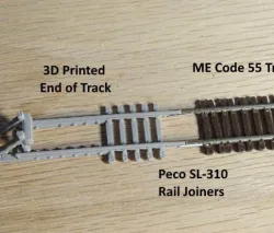 N Scale -- Code 55 End of Track Section.....