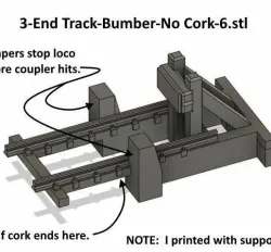 N Scale End of Track with Shell Bumper....