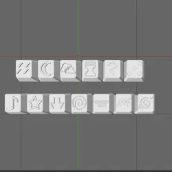 Naruto Village Symbols Custom Keycap