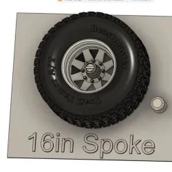 Old style Wagon Wheels for 1:25 Scale trucks 16in
