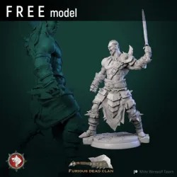 Orc warrior V4 32mm pre-supported FREE STL