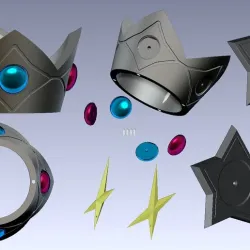 peach crown and crown plus accessories Rosalina