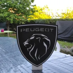 Peugeot logo, luminous, Lighting, led, decor
