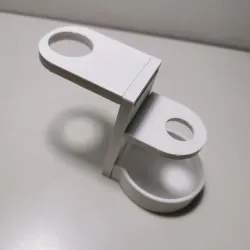 Picnic tap holder with drip cup for corny keg
