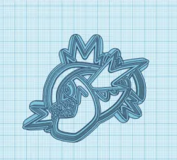 Pokemon: Basculin Cookie Cutter