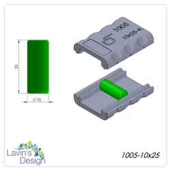 POLYMER CLAY BEAD ROLLER / CYLINDER SHAPE / LED1005-10x25