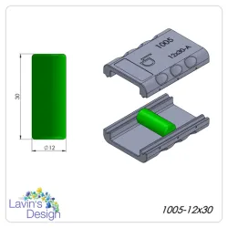 POLYMER CLAY BEAD ROLLER / CYLINDER SHAPE / LED1005-12x30