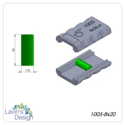 POLYMER CLAY BEAD ROLLER / CYLINDER SHAPE / LED1005-8x20