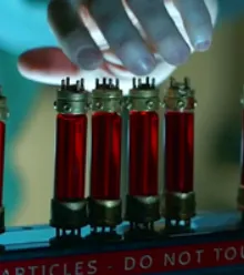 Pym particle vial ends