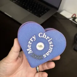REAL LOCKING HEART BOX CONTAINER PRINT IN PLACE WITH KEY