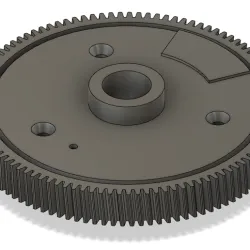 Rear window cleaning system main gear for Smart