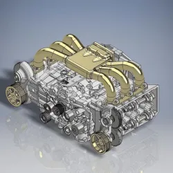 Scaled Model of Flat 6 Engine