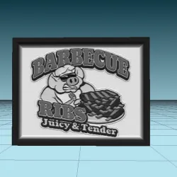 sign - bbq - pig