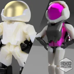 Space Man and Woman Astronauts