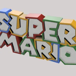 super mario lighted logo