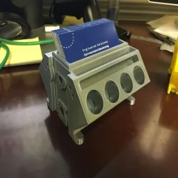 V8 Engine Block Card Holder