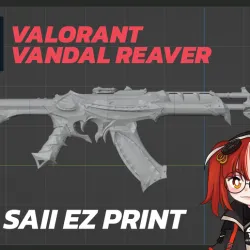 Valorant Reaver Vandal 3D Model Easy Print! Beginner Friendly!