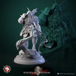 Waclaw the Werewolf Slayer 32mm and 75mm pre-supported