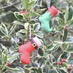 Xmas stocking container decorations