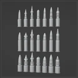 28mm scale Sci Fi Tank/Cannon Shells