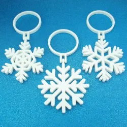 3 SNOWFLAKES - CHRISTMAS WINTER HOLIDAY WINE BOTTLE GIFT TAG COLLECTION